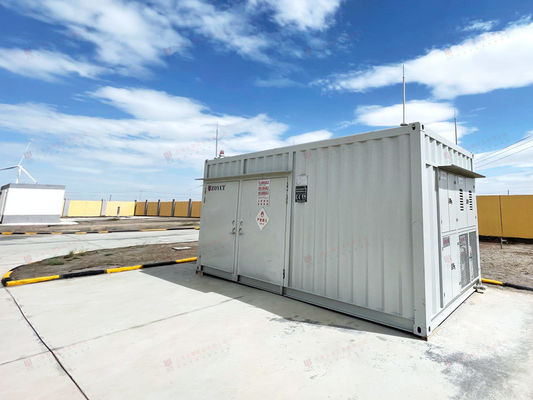 Contenitore per l'immagazzinamento di batterie solari 20 piedi Contenitore di apertura laterale Bianco
