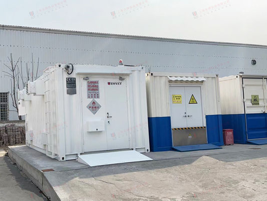 Container di ricarica a batteria da esterno da 40 piedi, sala di test per batterie al litio, protezione da sovraccarico e surriscaldamento